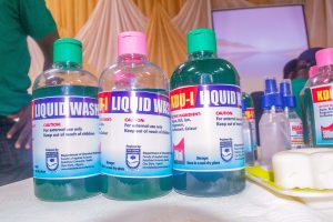 liquid soap made by department of Chemical Sciences, KolaDaisi University